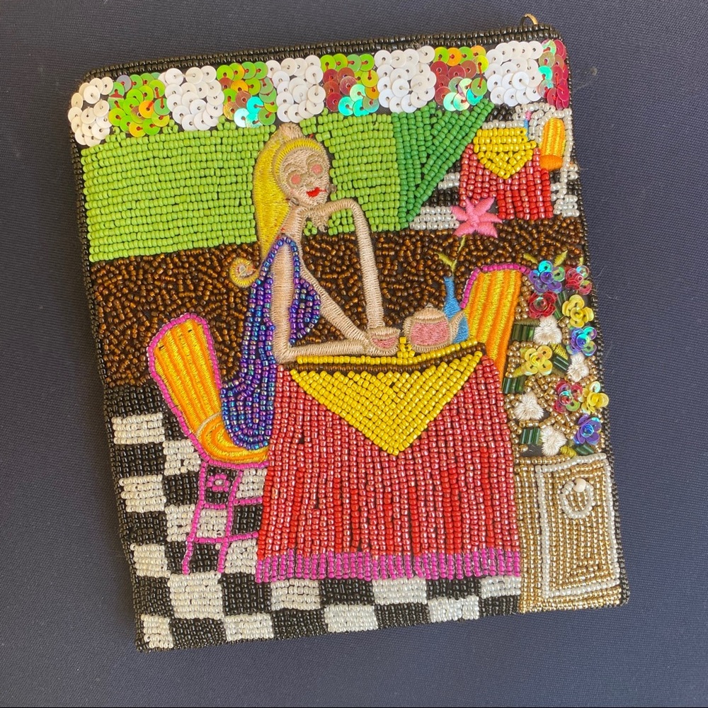 Beaded Sequins cross boy bag beaded PURSE Shoulder Strap Collection - Picture 4 of 16